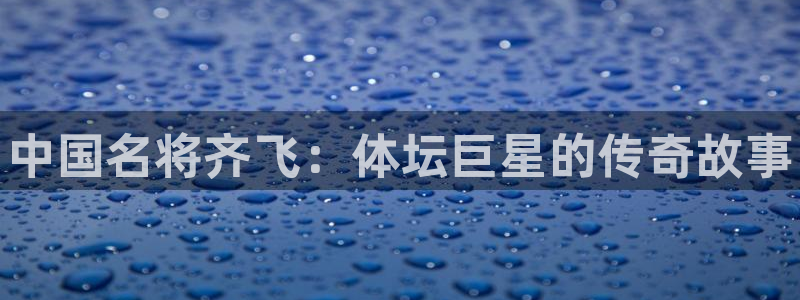利记官方正版app娱乐首页官网下载：中国名将齐飞：体坛巨星的